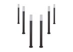 Pack de  6 - Borne Extérieure 100cm 220V IP65 - Noir