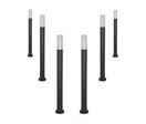 Pack de  6 - Borne Extérieure 100cm 220V IP65 - Noir