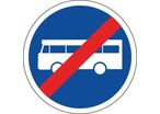 Panneau fin de voie réservée aux transports en commun - B45a
