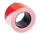 Manutan Expert - Ruban de Signalisation Chantier Rouge/Blanc 200m x 75mm - Polyéthylène Durable - Idéal Parking
