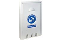 Medial - Table à langer verticale HDPE blanc - Charge max 15 kg - Sécurité et Hygiène