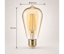 Ampoule LED E27 à filament 4W ST64 - Blanc Chaud (2300K - 3500K)