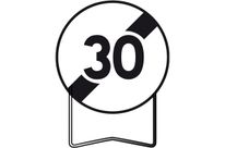 Panneaux temporaire de prescription B33 Fin de limitation de vitesse a 30km/h