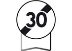Panneaux temporaire de prescription B33 Fin de limitation de vitesse a 30km/h