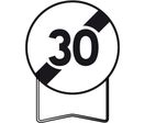 Panneaux temporaire de prescription B33 Fin de limitation de vitesse a 30km/h