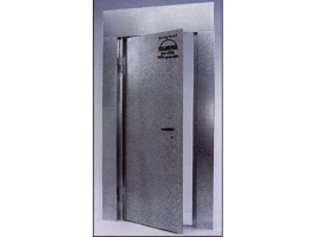 Porte provisoire de chantier galvanisé