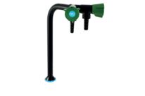 Chandelier à deux robinets sur table avec revêtement rilsan noir | Renaud et fils 