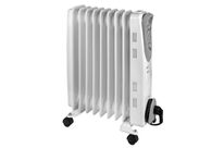 Manutan Expert - Radiateur bain d&amp;#039;huile Rad 2000W - Blanc - 2000W - 55 m² - Thermostat d&amp;#039;ambiance