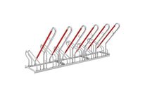 WSM - Support Vélo Galvanisé 6 Places - Acier Durable - Gris - 2100mm Longueur