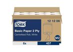 Tork - Bobine d'essuyage Basic Blanche 2 plis - 160m - Usage alimentaire - Éco-responsable