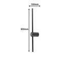 Applique Murale Design Tube Intérieur LED 16W Noir - Blanc Neutre 4000K - 5500K