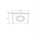 Support Simple Encastrable Verre et Chrome pour Ampoule LED GU10 + Douille