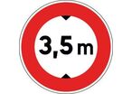 Panneau accès interdit aux véhicules d'une hauteur supérieure à - B12