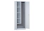 Manutan Expert - Armoire de ménage et entretien monobloc sur socle - Acier Gris Clair 1800x600x500mm - 5 casiers, 2 portes, à clé, 10 ans garantie