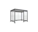 WSM - Abri Fumeur Galvanisé RAL 7016 - 2.51m x 3.18m x 2.16m - Recyclable