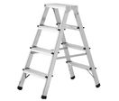 Escabeau double marche en aluminium 2x2 marches Brennenstuhl- Accessible des 2 côtés - Sangles de sécurité haute résistance anti-écartement- Hauteur totale: 600mm - Poids: 2,1 kg