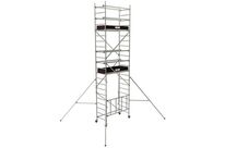 Tubesca-Comabi - Échafaudage Roulant Runner Aluminium - Hauteur de Travail 6.60m - Charge Max 200kg - Pliant et Sécurisé