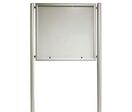 Planorga - Vitrine d'affichage extérieur Reverso sur pied - 16 feuilles A4 - Verre Sécurit - Gris - 128.6 cm