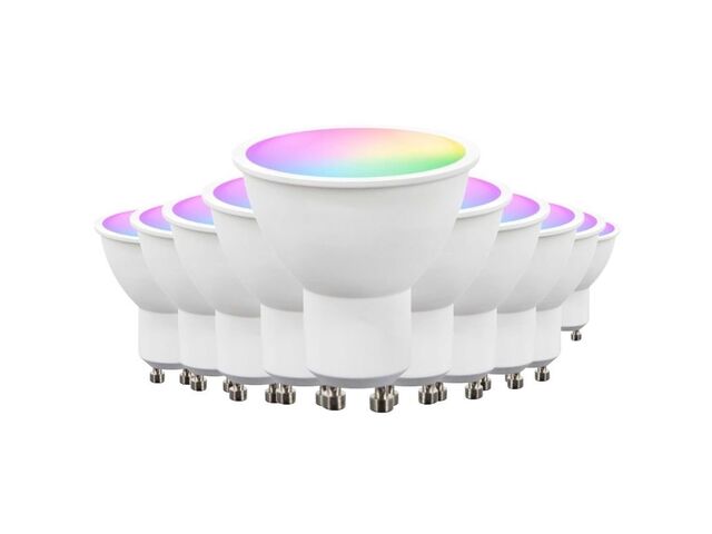 Pack de  10 - Ampoule LED Connectée Wifi GU10 5W RGBW