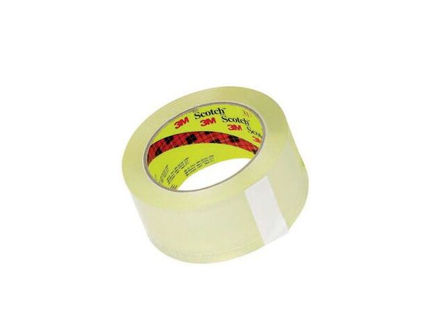 3M - Ruban adhésif polypropylène transparent silencieux - 50mm x 100m - Idéal gros volumes et milieu humide