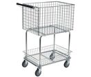 Manutan Expert - Chariot à mailles avec 2 corbeilles - Charge 100kg - Roulettes caoutchouc Ø100mm - Garantie 10 ans