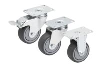 Roulettes pivotantes ou fixes résistant à l’abrasion, modèle standard - inch
