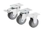 Roulettes pivotantes ou fixes résistant à l’abrasion, modèle standard - inch