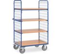 Chariot haut à 4 étagères avec treillis métallique | 8413 