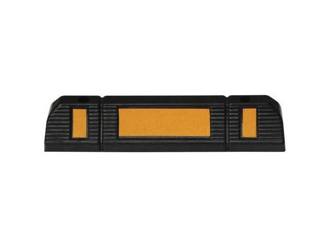 Manutan Expert - Butoir de protection antichoc - Caoutchouc Noir/jaune - 600 mm - Éco-responsable 80% recyclé