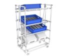 Stockage et gestion des flux | Étagère de picking 4 niveaux avec retour vide Trilogiq N° 1A-3