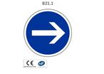 Panneau B21.1 Obligation de tourner à droite