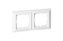 Plaque de Finition Deux Emplacements - Blanc