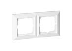 Plaque de Finition Deux Emplacements - Blanc