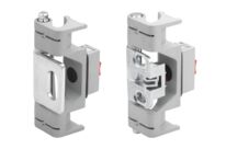 Charnières invisibles en zinc injecté haute pression, acier ou inox, chant 23 mm