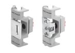 Charnières invisibles en zinc injecté haute pression, acier ou inox, chant 23 mm