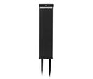 Borne de Jardin Solaire à Piquer 220lm USB-C Carré IP54 Noir - Blanc Chaud 2300K - 3500K