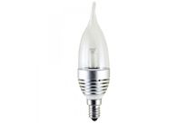 Lampe LED flamme E14 3W 3100K blanc chaud 230V 250lumens dim: 46x130
