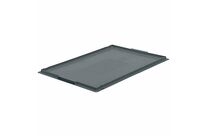 Couvercle pour bac plastique gerbable norme Europe - GRIS 400 x 300 x 30 mm