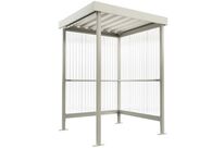 WSM - Abri Fumeur Jena Gris Clair - 236x172x158 cm - Acier, Polycarbonate, 4 Places