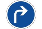 Panneau direction obligatoire à droite - B21c1