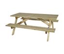 Mobextan - Table-banc Batz Pin traité - 200x150x75 cm - 6 places - Éco-responsable