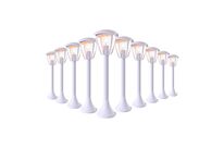 Borne LED Extérieure 90cm pour Ampoule E27 (Pack) - Pack de 10 / Blanc