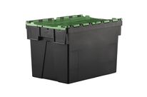 Bac navette 63 litres 600x400 couvercle Vert H.365 mm