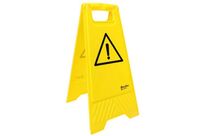 Manutan Expert - Chevalet de Signalisation Danger Jaune - Polypropylène - 600mm - Intérieur/Extérieur - Chantier Entrepôt Parking