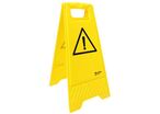 Manutan Expert - Chevalet de Signalisation Danger Jaune - Polypropylène - 600mm - Intérieur/Extérieur - Chantier Entrepôt Parking