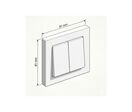 Interrupteur Double Encastré 10A 250V - Blanc