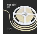 Ruban LED COB 5M 24V IP67 320LED/m Vert