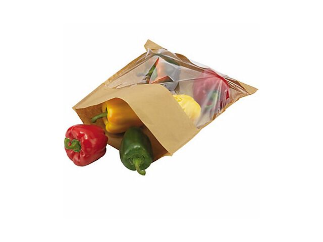 Sac papier liassé avec fenêtre en amidon de maïs