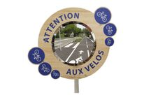 Miroir 90° Attention aux vélos