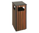 Poubelle carrée aspect bois